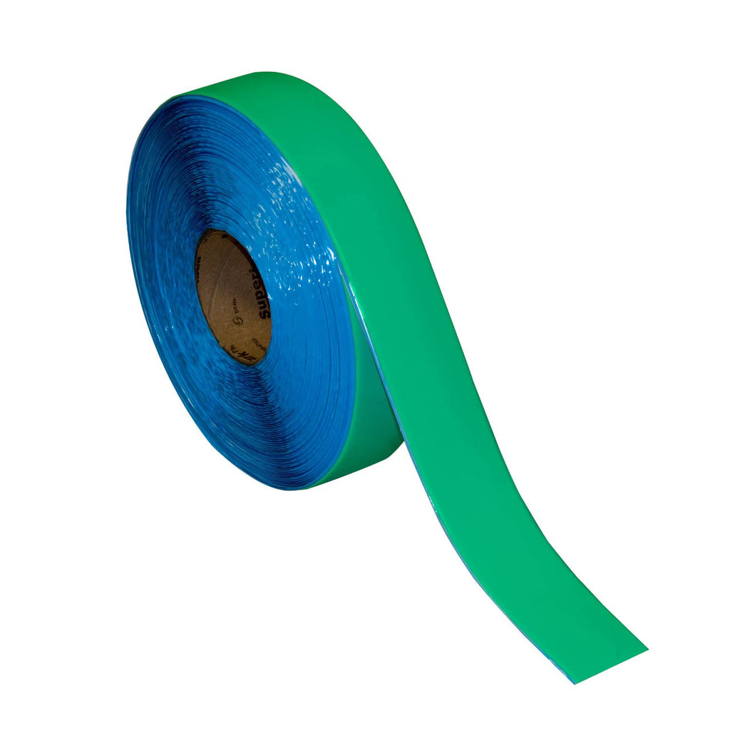 SmartSign Green 2 inch x 100 feet Floor Marking Tape, 32 mil Vinyl Floor Tape, Superior Mark Industrial Use Safety Tape with Beveled Edges, Strong Adhesive, for Gym/Warehouse/Courts