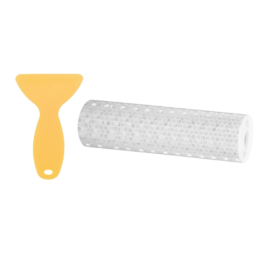 PATIKIL 6 Inch x 10 ft Reflective Tape, 1 Roll Waterproof Self Adhesive High Visibility Caution Warning Safety Tape Reflector with Scraper for Trucks Trailers Cars, White