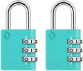 XD35 Combination Lock, 3-Digit Padlock for School Gym Sports LockerLock, Fence, Toolbox, Case, Hasp Storage (2-Pack, Emerald)