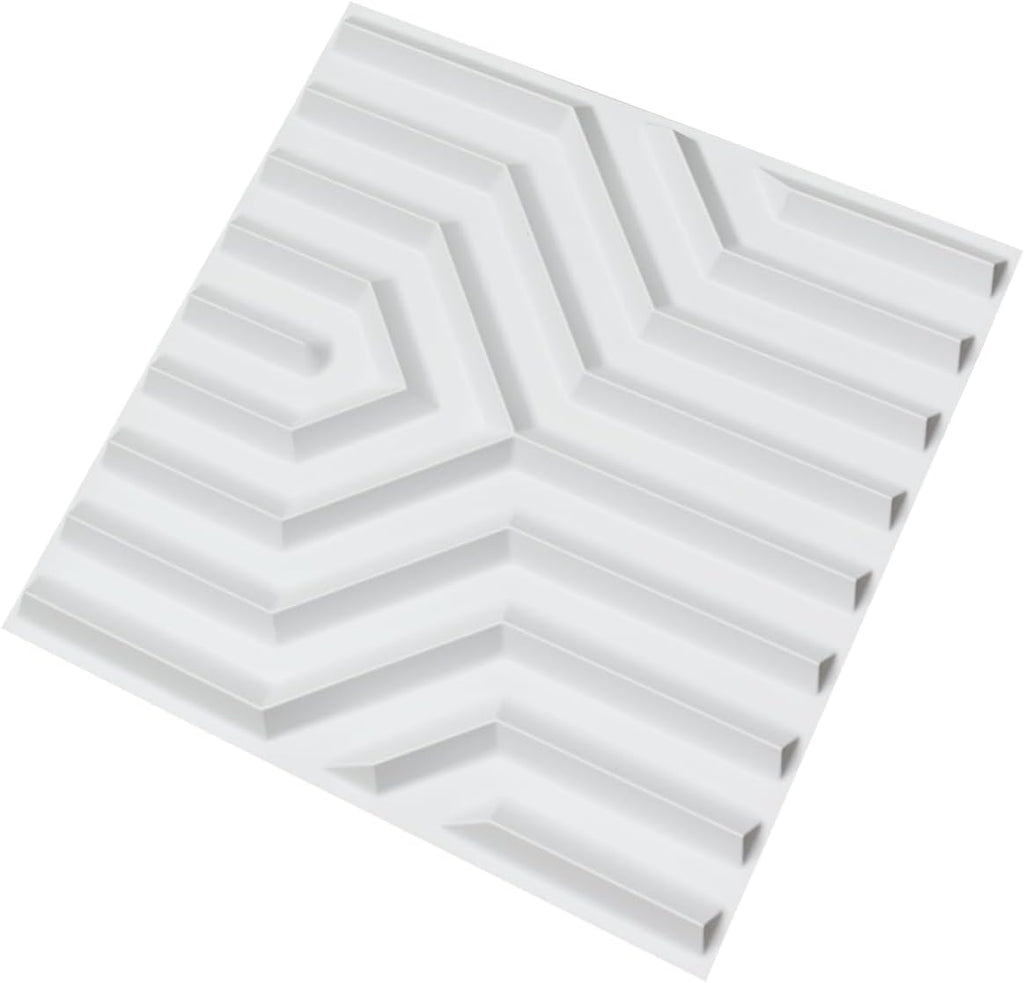 Art3d Decorative 3D Wall Panel, 32 Sq.FT PVC Interior Wall Decor for Living Room, Bedroom, Lobby, Office, Shopping Mall, White