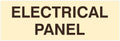All Quality Basic Electrical Panel Sign - Fire Regulation Safety Compliance Sign - Ivory/Dark Brown - Large (1 Pack)
