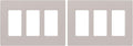 Lutron Claro 3 Gang Decorator/Rocker Wallplate, Satin, Taupe (2-Pack) | SC-3-TP