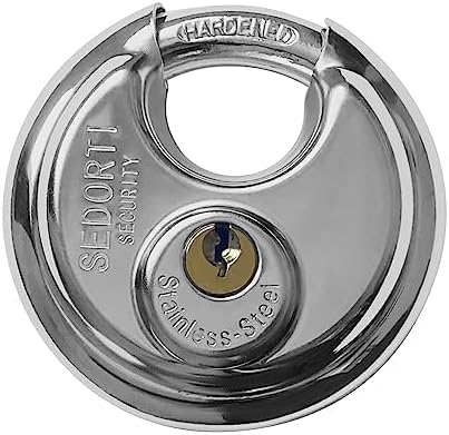 20-Pack Discus Padlocks Keyed Alike, 2-3/4 inch Wide, Stainless Steel 304 Round Lock, Waterproof and Rustproof Storage Lock with Brass Keys, Ideal for Storage Unit Gate, Outdoor, Shed, Fence