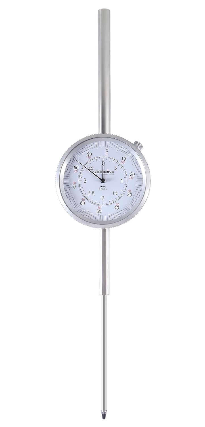 Accusize Industrial Tools - 0-4'' x 0.001'' Dial Indicator with Back Lug, P900-S105