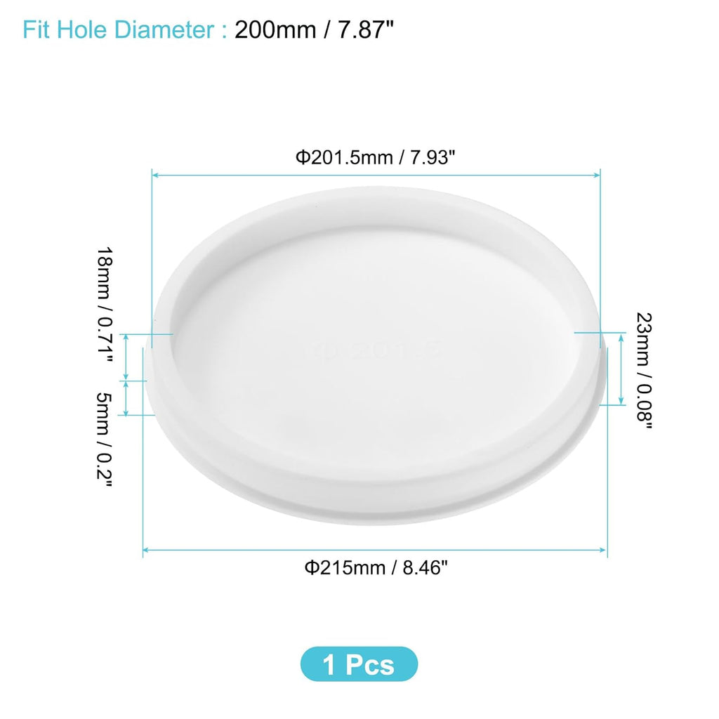uxcell 1Pcs Silicone Hole Plug, Waterproof Round Rubber Stoppers Bottle Seal Plugs Tube Pipe End Caps for 200mm/7.87" Hole for Bathtub Bottle, White