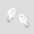 Curtain Track Pulleys, 20PCS White