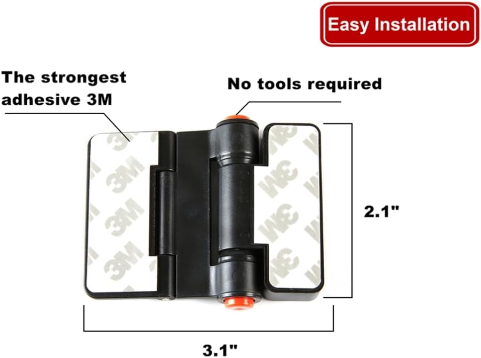 Refrigerator Adhesive Locks Double Button Fridge Door Lock with Key, Child Proof Freezer Cooler Door Lock, Child Baby Safety File Drawer Lock and Cabinet Locks (Black, 1)