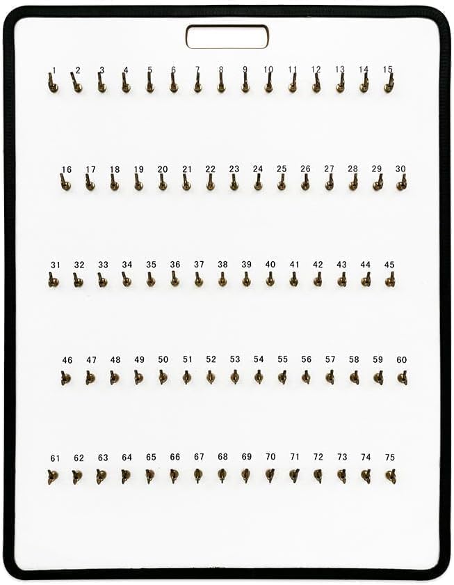 MICRO TEC Masonite Key Holder Wall Mount with 55 Spring-Lock Hooks 18-1/2" × 29-5/8" – Wall Mounted Key Organizer Board with Metal Trim and Handle – Office, Garage Key Rack Cabinet - Pack of 1