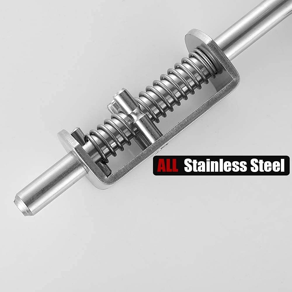 Heavy Duty 304 Stainless Steel Spring Pin Latch Lock Assembly for Doors Cabinets and Utility Trailer Gate -136mm/155mm/165mm (1 pcs) (12X135)