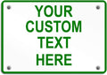 Aluminum Weatherproof Metal Sign Multiple Sizes Custom Personalized Text Here White Green Directions Horizontal Street Signs 10x7Inches