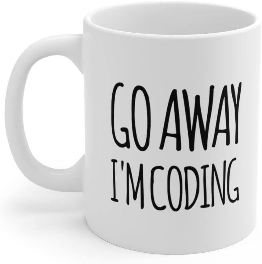 Panvola Personalized Go Away I'm Coding Customized Coder Computer Programming Programmer Student Graduation Ceramic Coffee Mug 11oz