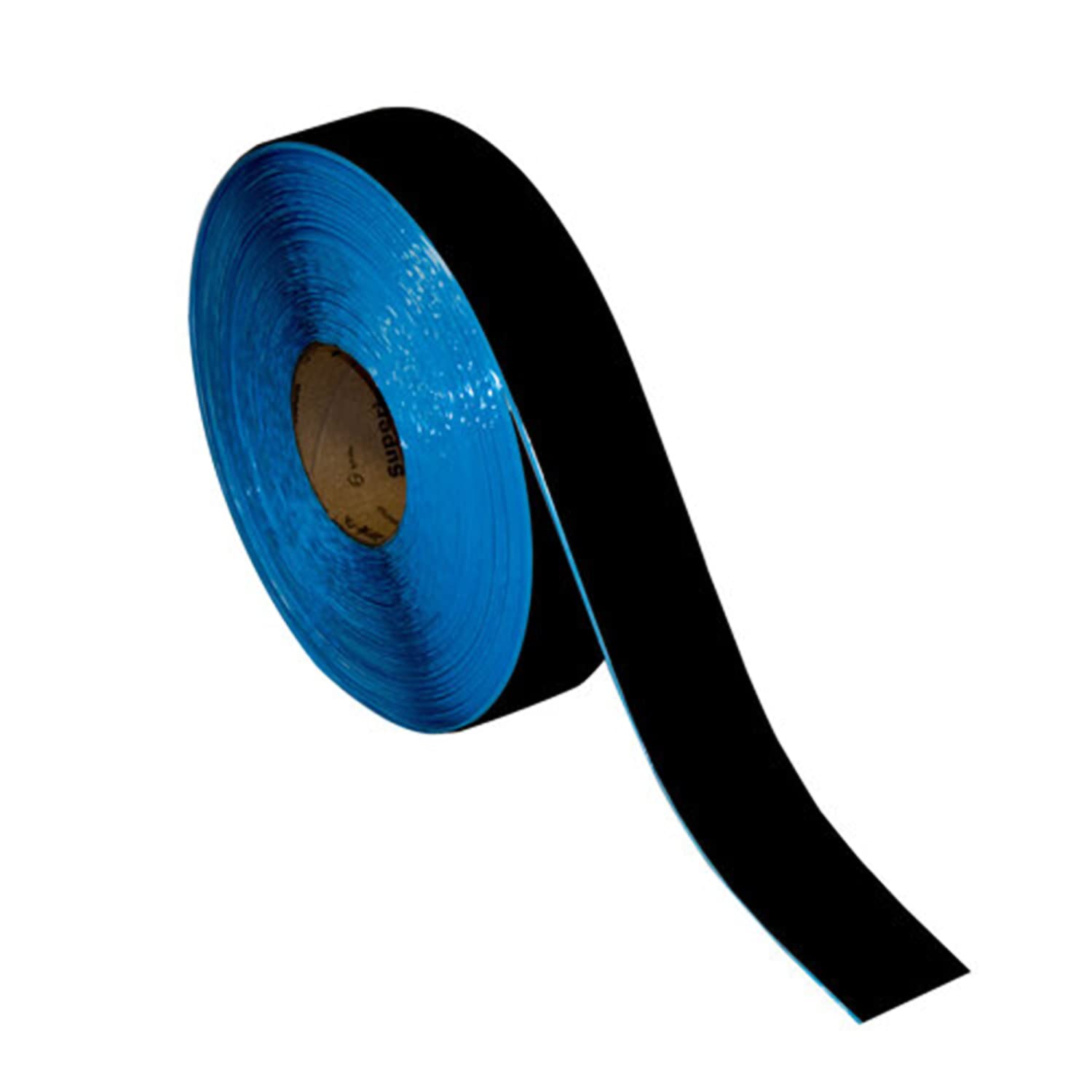SmartSign Black 2 inch x 100 feet Floor Marking Tape, 32 mil Vinyl Floor Tape, Superior Mark Industrial Use Safety Tape with Beveled Edges, Strong Adhesive, for Gym/Warehouse/Courts