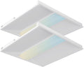 2x2 LED Troffer Light,20/W/25W/30W/35W/40W & 3000K/3500K/4000K/5000K Selectable,5200lm 0-10V Dimmable,ETL DLC Listed,100-277V,for Office & Warehouse 2 Pack