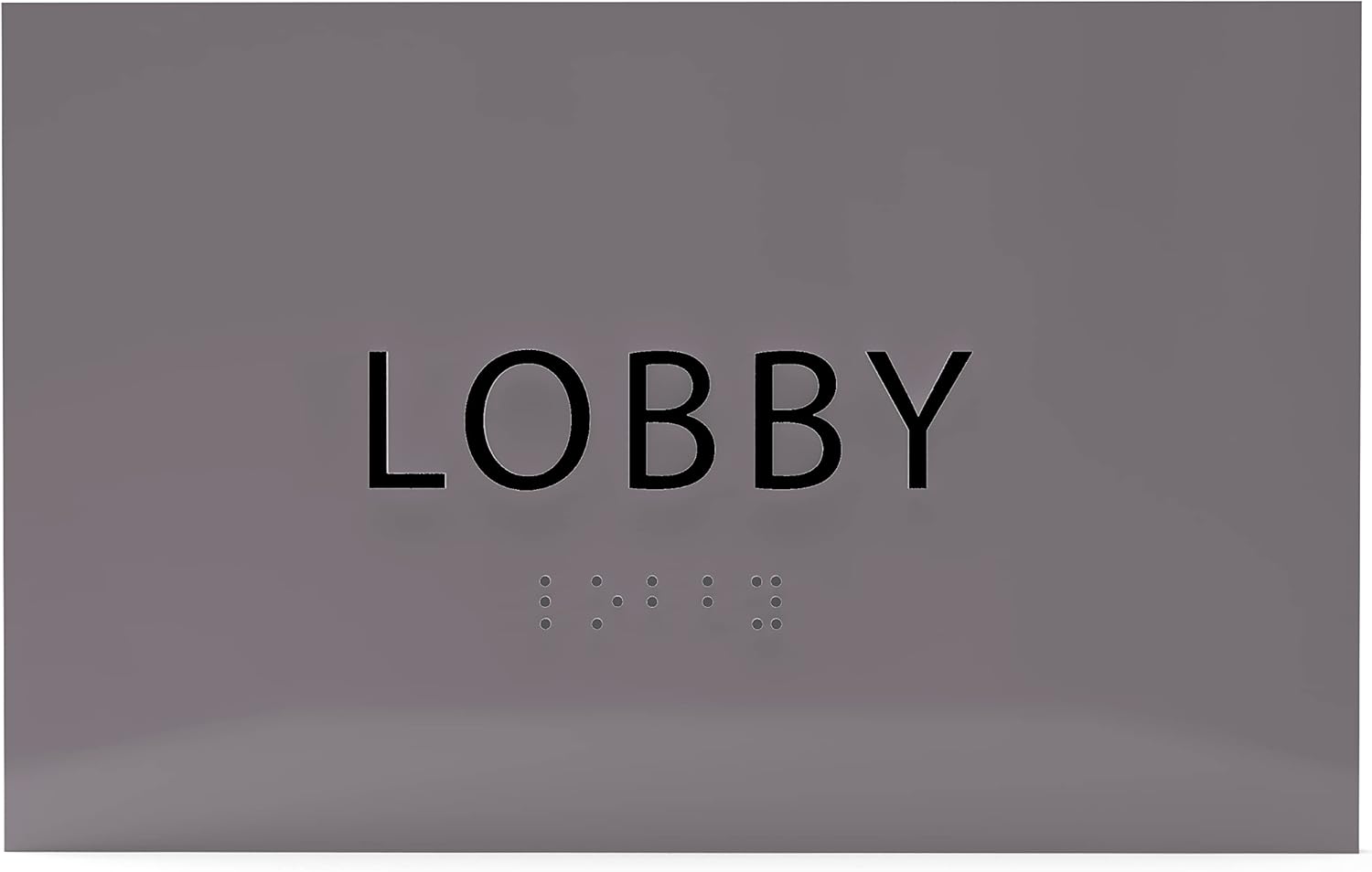 6" X4" Lobby Sign - Tactile Graphics Grade 2 Braille Text Reception Area Sign| Utility ADA Compliant Wall Mount Plastic Signs For Hospital, Offices, Businesses & Apartments