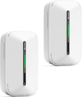 Jemay Carbon Monoxide Detectors Plug in,10 Year Battery Co Alarm with Low Battery Alarm & Breathing Light, Portable CO Detector Monitor for Travel,RV, Rental Property, 2 Packs