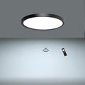 7 Inch Motion Activated Closet Light, Flush Mount Light Fixture, Motion Sensor Ceiling Light Wired for Hallway Porch Laundry Garage Basement, 3000k/4000k/6000k Black