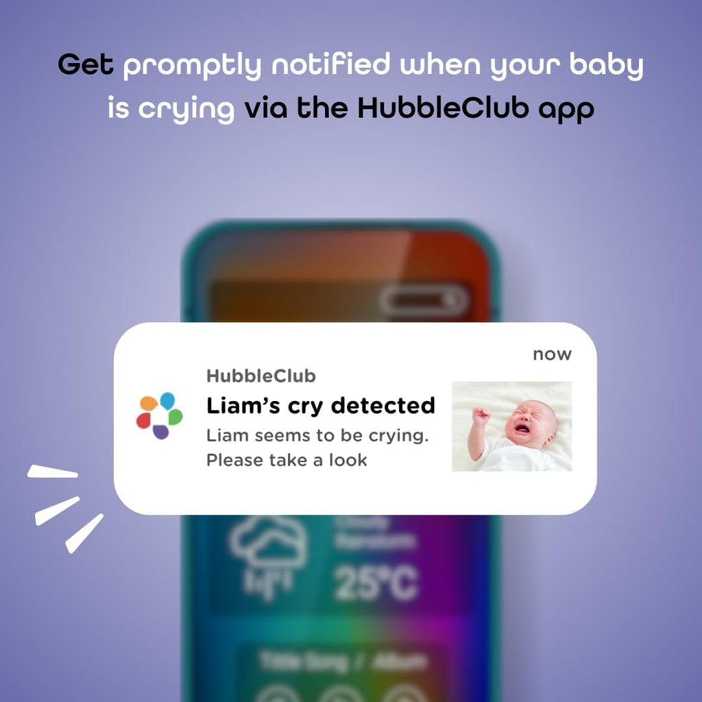 Hubble AI Vision FlexPay - Free Camera - Access to Premium + AI Features (Baby Cry Alerts, Rollover Detection, Sleep Insights) – 2K Ultra Clear HD Smart Baby Monitor – Requires Subscription After 3mo
