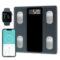 Smart Scale for Body Weight, Digital Bathroom Scale for Weight Fat BMI Muscle Mass Body Composition Analyzer, Larger Platform, Bluetooth Highly Accurate Weighing Machine 400lb (Black 263)