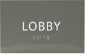 6" X4" Lobby Sign - Tactile Graphics Grade 2 Braille Text Reception Area Sign| Utility ADA Compliant Wall Mount Plastic Signs For Hospital, Offices, Businesses & Apartments