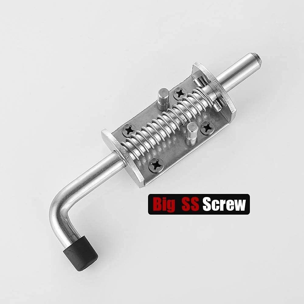 Heavy Duty 304 Stainless Steel Spring Pin Latch Lock Assembly for Doors Cabinets and Utility Trailer Gate -136mm/155mm/165mm (1 pcs) (12X155)
