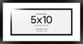 Homeforia 5x10 Business License Frame Black, High End Metal 5 x 10 Document Certificate Frame with Mat 4x9, 5 by 10 Professional License Frames for Wall or Tabletop, Tempered Glass, Wall Kit, Set of 1