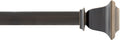 Deco Window Adjustable Curtain Rod for Windows 44 to 120 Inch (Pack of 1) Extendable Heavy Duty 1 Inch Iron Drapery Pole with Finials Wall Mounted French Door Curtain Rods (Bronze)
