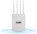 KuWFi AX3000 WiFi 6 Outdoor Access Point Repeater, Long Range Extender 100-300Meter Dual Band Gigabit, IP65 Waterproof, PoE Powered, Supports 256+ Devices for Business, Parties, Starlink