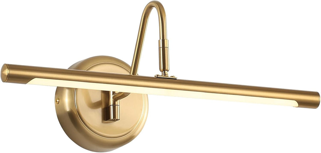 JOOSENLUX Dimmable Picture Lights - Modern 7W LED Wall Sconces for Paintings, 16.54" Long, 3000K Warm Light, Brass Golden Finish - Indoor Hallway Lighting Fixtures with Hard-Wired Connection