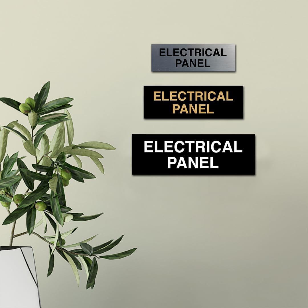 All Quality Basic Electrical Panel Sign - Fire Regulation Safety Compliance Sign - Blue - Medium (5 Pack)