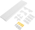 PVC Cable Hider Kit Cord Covers Wall Mounted Wire Concealer Raceway with Screws Adhesive Tape for Audio Video Tv Cable Management