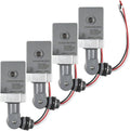 HQRP 4-Pack Photocell Thermal Type Light Sensor Stem and Swivel Mount Dusk to Dawn Hardwired Switch Photoelectric Control for Barn Lights Outdoor, Back Yard Lightening, Outdoor Lighting, etc.
