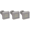 LED Voltage Display Panel Mount Volt Amp Meter, AD101-22VAMS 22mm Square Voltmeter and Ammeter, AC50-500V Voltage and 0-100A Current Meter, Grey (3 Pack)