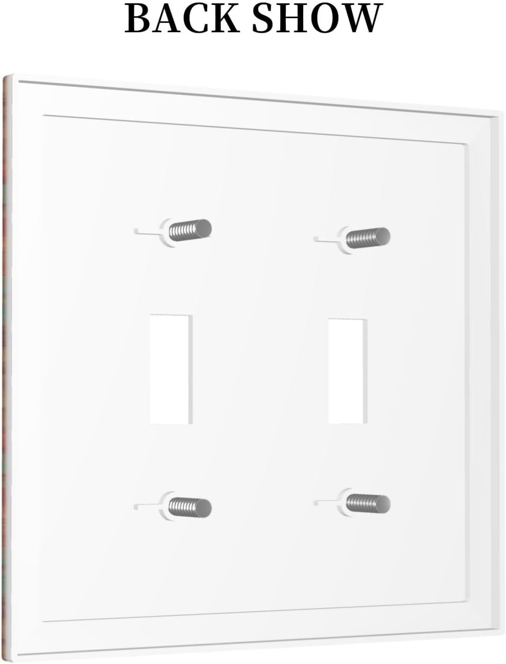 Decorative Light Switch Plate Covers Native American African Afro 2 Gang Light Switch Cover Unique Double Toggle Wall Plate Outlet Covers for Home Bedroom Decor （2 Pack）
