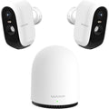 WUUK Security Cameras Wireless Outdoor, Indoor Camera, Home Surveillance System, 2K, No Monthly Fee, Motion Alert, Night Vision, 2.4/5 GHz WiFi, Compatible with Alexa & Google, 2-Camera Kit