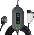 PRIMECOM Level 2 Electric Vehicle (EV) Charger (220V / 240Volt, 16Amp) Portable EVSE Smart Electric Car Charger, 30', 40', and 50 Feet Lengths (NEMA 10-50P, 40 Feet)