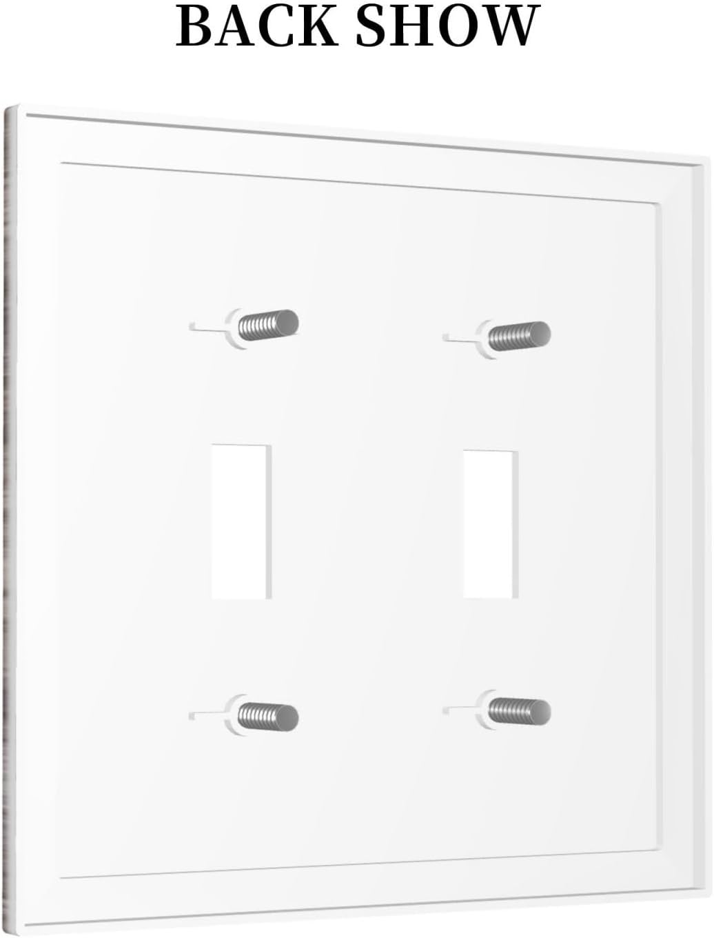 Decorative Switch Plates Rustic Dark Grey Wood Retro Country Wooden 2 Gang Double Toggle Outlet Light Switch Cover Wall Plate Electrical Faceplate for Farmhouse Cabin Decor