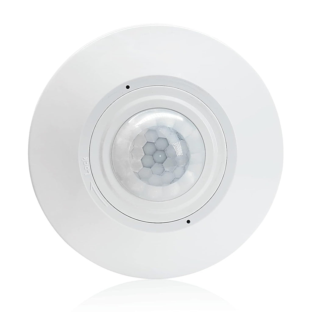 RAYZEEK DC 12/24V 10A Low Voltage Ceiling Sensor Pir Occupancy Motion Detector,360 Motion Sensor,8-12M High Sensitive Ceiling Motion Sensor Switch, Commercial/Industrial Grade, White