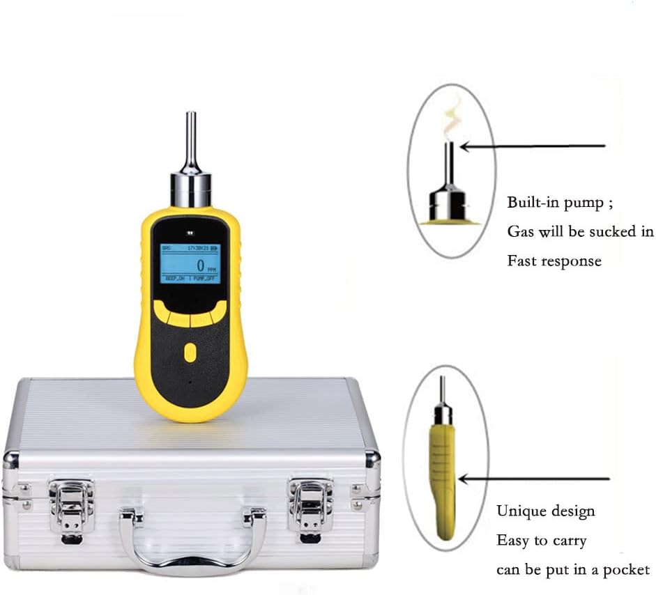 ATO Portable Formaldehyde (CH2O) Gas Detector, 0 to 10 ppm Handheld CH2O Alarm Air Quality Measurement Tester Monitor, with Sound, Light & Vibrating Alarm