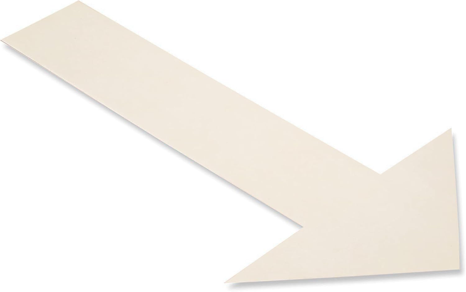 Mighty Line Solid Arrows Directional Sticker Sign Floor Marking Tape for Safety, Caution, Warning, Heavy-Duty, Peel and Stick Adhesive, Industrial Quality, White, 10"x6", 50 Pack