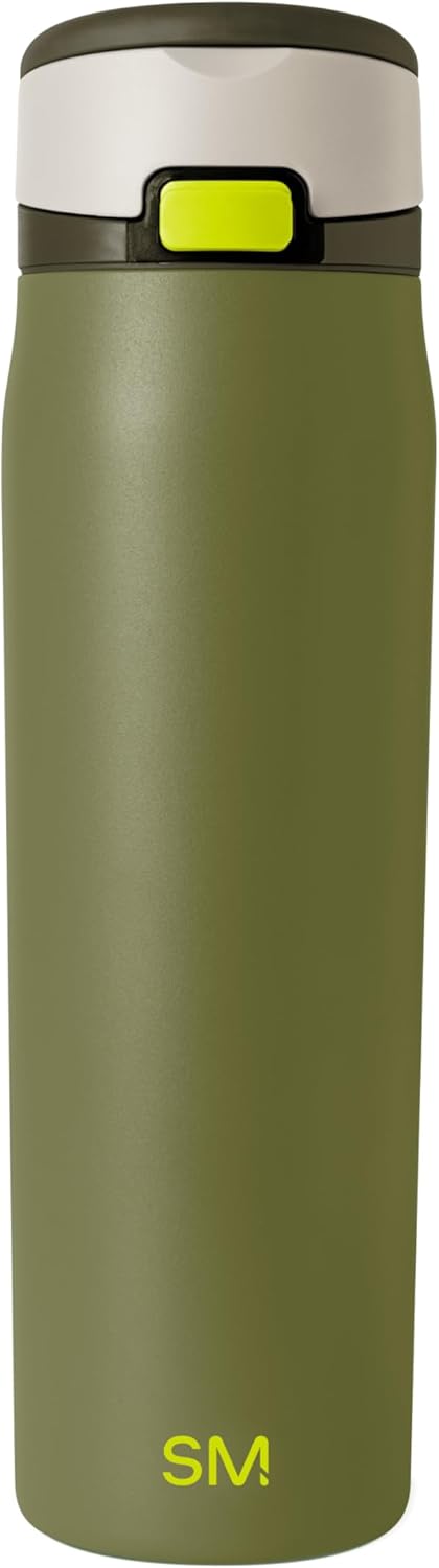 Simple Modern Mesa Loop Water Bottle with Covered Straw and Handle | 24oz Cup Holder Friendly Insulated Stainless Steel Bottles for Travel, Sports and School | Cricket