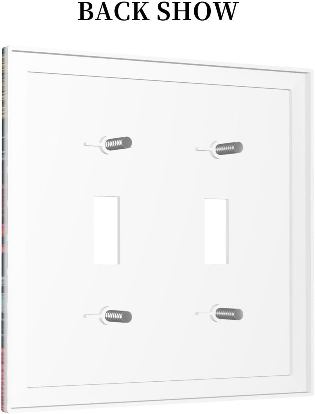 Decorative Switch Plate Covers Coloful Red Yellow Orange Magical Mushroom Forest 2 Gang Double Toggle Light Switch Cover Plate Electrical Wall Plate Outlet Cover for Bedroom Home Decor
