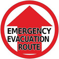Mighty Line 24" Emergency Evacuation Route Floor Sign Sticker, Heavy-Duty, Peel and Stick Adhesive, Industrial Quality
