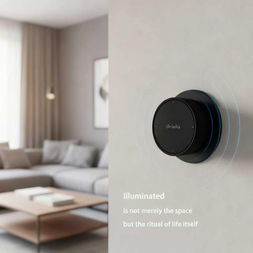 1 PCS Wireless Smart Light Switch Button, Wall-Mounted Rotary Light Switch, Compatible with Tuya Zigbee Gateway (V2 or Higher), Smart Home Control, Easy Wireless Installation