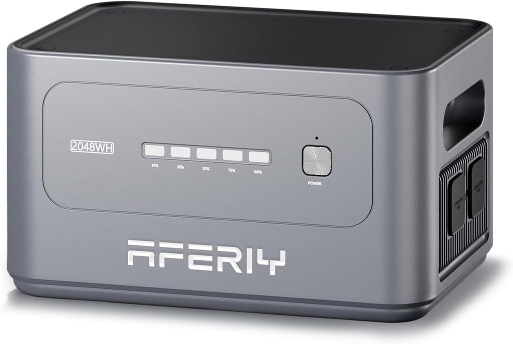 AFERIY Extra Battery 2048Wh,Compatible with P280 Power Station 120V 2800W 2026 Upgraded Version of P210,UPS Solar Generator for Home Use,Power Outages,Camping,and RVs