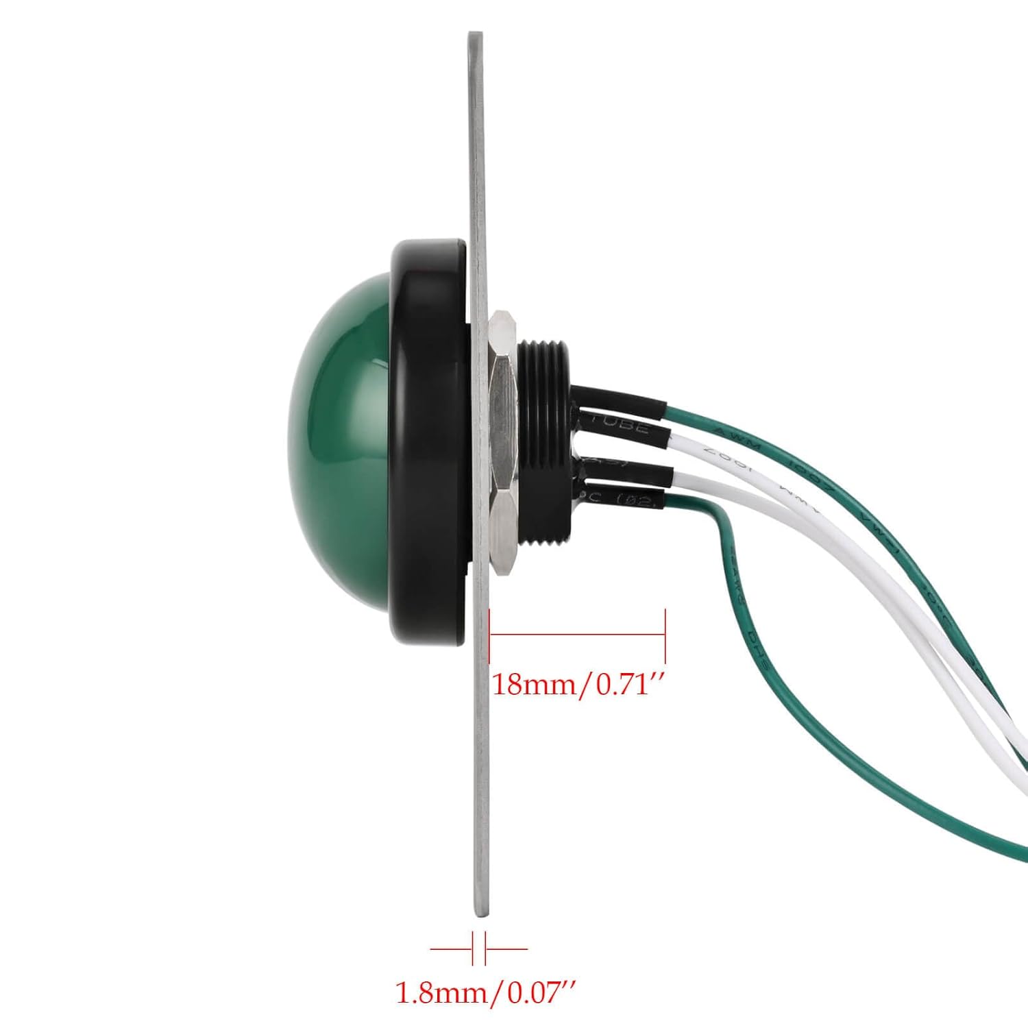 Push to Exit Button for Door Access Control Big Press Button IP68 Waterproof 304 Stainless Steel Shell NO/COM Output