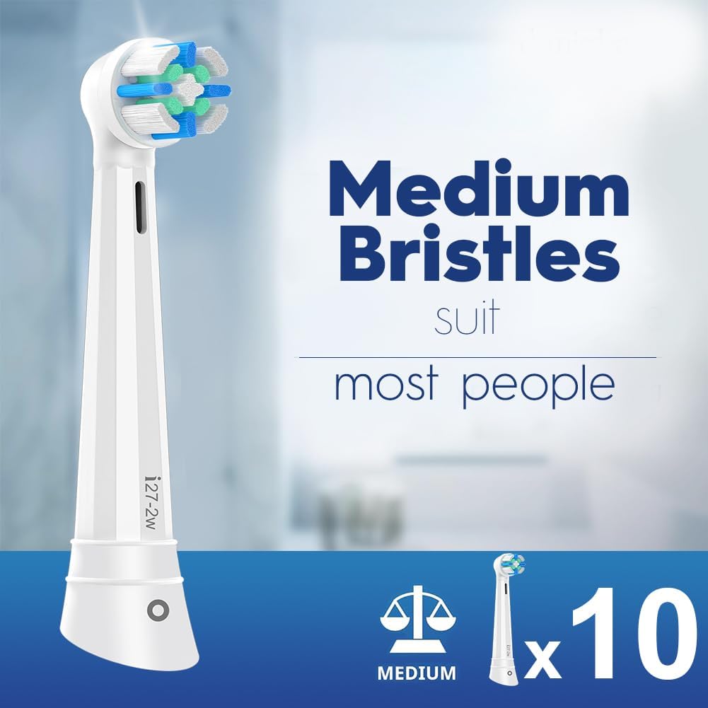 10 Pack Smart Cleaning IO Replacement Heads Compatible with Oral B iO 2 3 4 5 6 7 8 9 10 Series Electric Toothbrush, Brush Heads Compatible with Oral B iO Electric Handles White