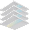 2x2 LED Troffer Light,20/W/25W/30W/35W/40W & 3000K/3500K/4000K/5000K Selectable,5200lm 0-10V Dimmable,ETL DLC Listed,100-277V,for Office & Warehouse 4 Pack