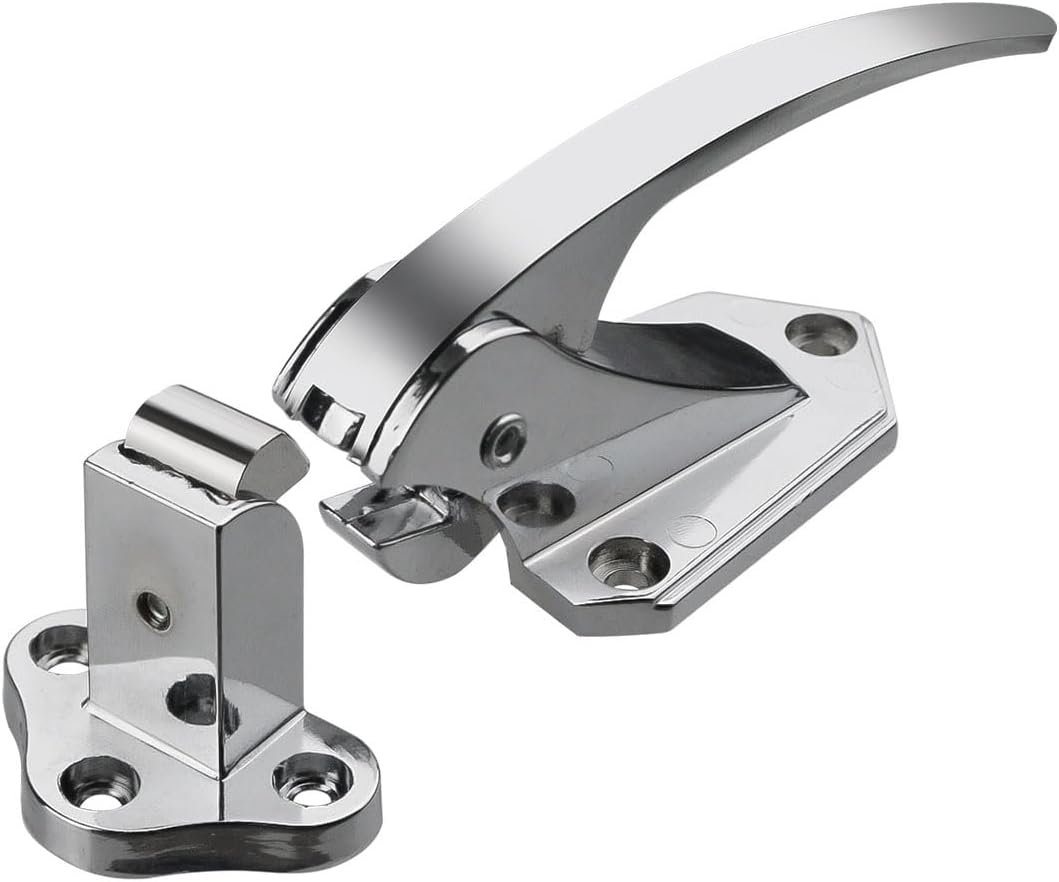 Freezer Door Flush Mounted Walk in Latch Handle, 105mm, Silver Tone