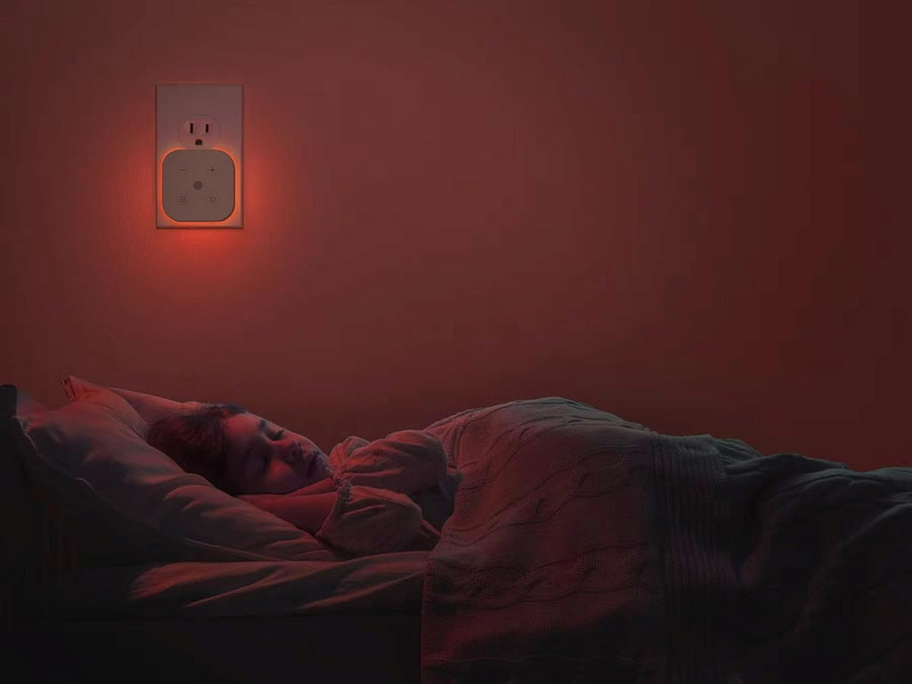 2 Pack 630nm Dim Red Sleep Light Plug in Night Light, Baby Nursery, Kids Adult Sleep Light, Blue Purple Red Three Colors Night Light, Dimmable, Bedroom, Bathroom, Hallway, Kitchen