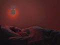 2 Pack 630nm Dim Red Sleep Light Plug in Night Light, Baby Nursery, Kids Adult Sleep Light, Blue Purple Red Three Colors Night Light, Dimmable, Bedroom, Bathroom, Hallway, Kitchen
